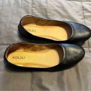 Kolili Black Flats | Size 10